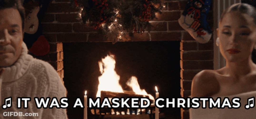 Fireplace With Jimmy And Ariana GIF