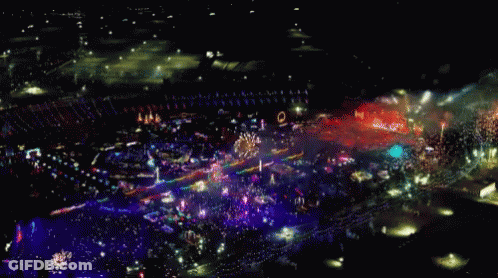 Fireworks Display At Night GIF