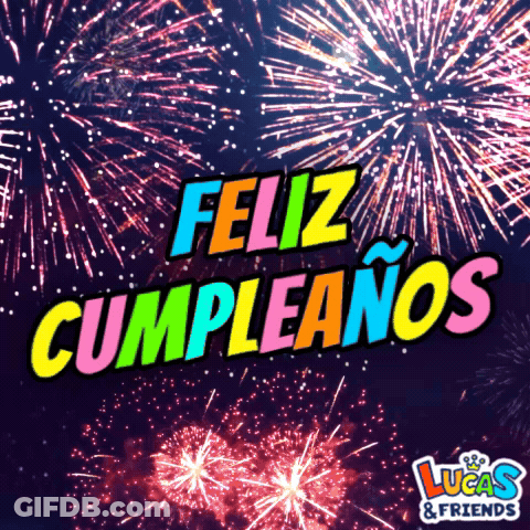 Fireworks Display Feliz Cumpleaños GIF