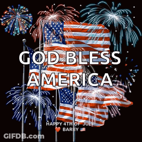 Fireworks Display God Bless America GIF