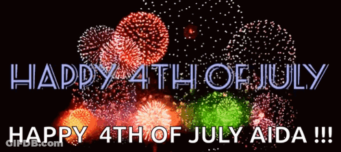 Fireworks Display Happy 4Th Of July Aida GIF