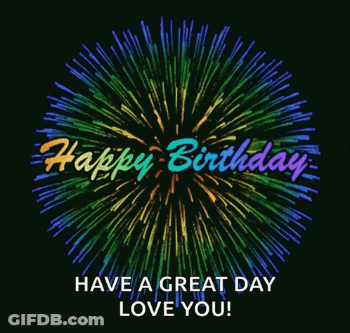 Fireworks Display Happy Birthday GIF