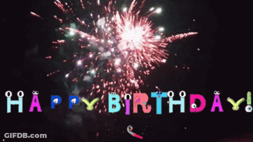 Fireworks Display Happy Birthday GIF