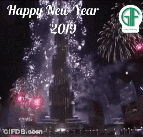 Fireworks Display Happy New Year 2019 GIF