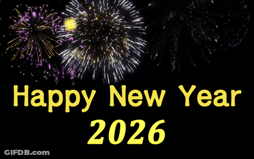 Fireworks Display Happy New Year 2026 GIF