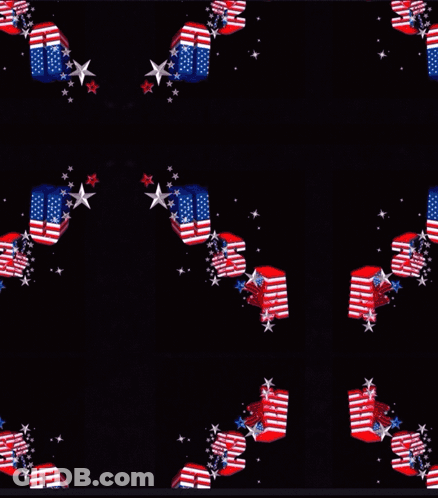 Fireworks Display Red White Blue GIF