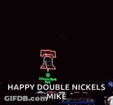 Fireworks Display Saying Happy Double Nickels Mike GIF