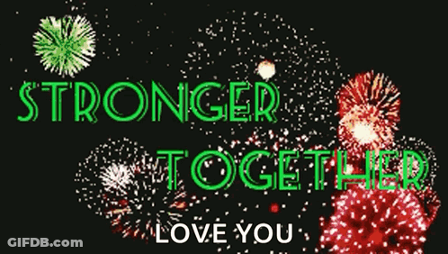 Fireworks Display Stronger Together Love You GIF