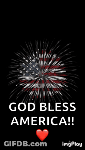 Fireworks Display With God Bless America GIF