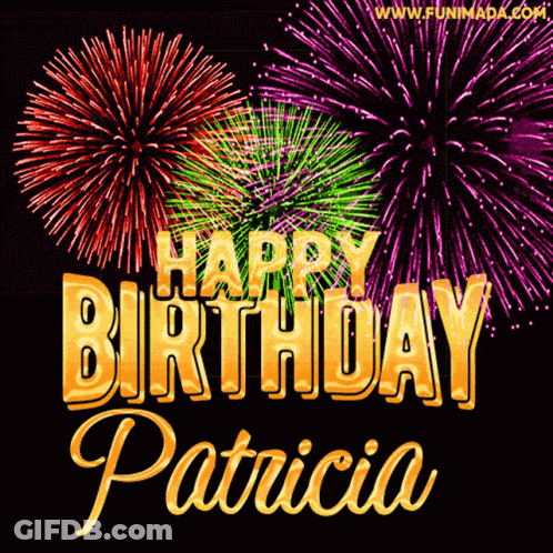 Fireworks Display With Name Patricia GIF