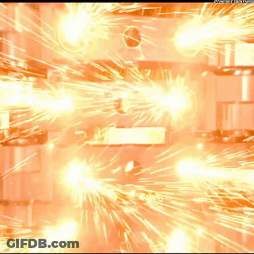 Fireworks Display With Watermark Saying Fireworks GIF