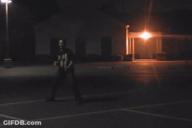 Fireworks Fail Hit On Guy In Street GIF