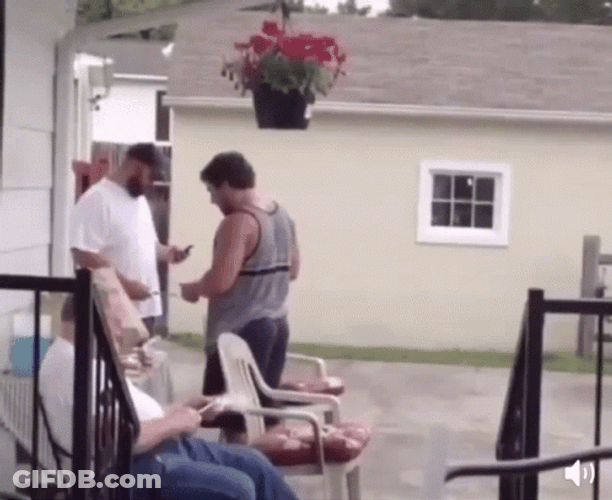 Fireworks Fail Old Men Playing GIF