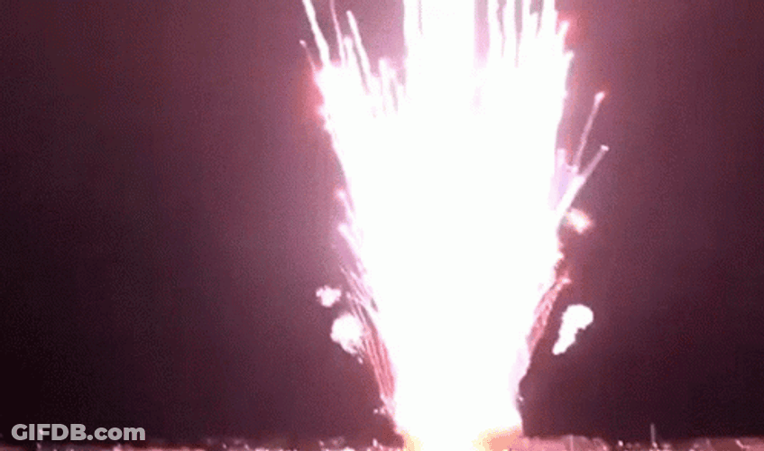 Fireworks Fail Too Big Explosion GIF