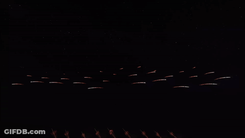Fireworks Going Off In Dark GIF