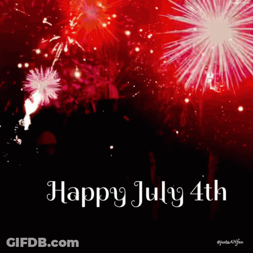 Fireworks Saying Happy July 4Th GIF