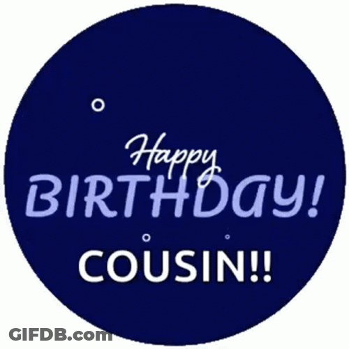 Fireworks Sparkling Happy Birthday Cuz Greeting GIF