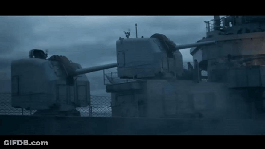 Firing Bombs In The Battleship GIF