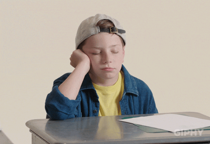First Day Of School Drowsy Kid GIF