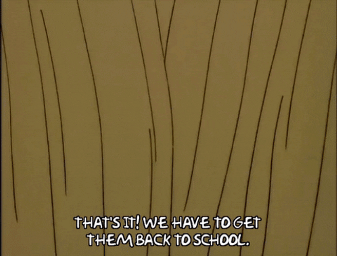 First Day Of School Marge Simpson Panicking GIF