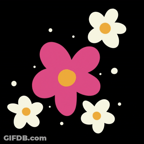 First Day Of Spring Flashing Flowers GIF