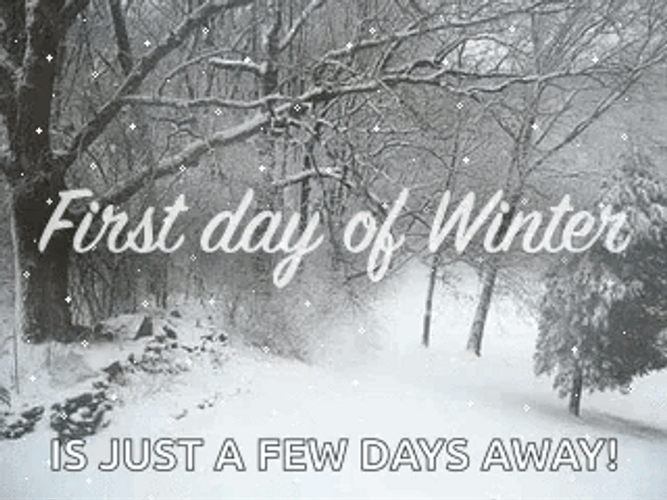 First Day Of Winter Typography GIF