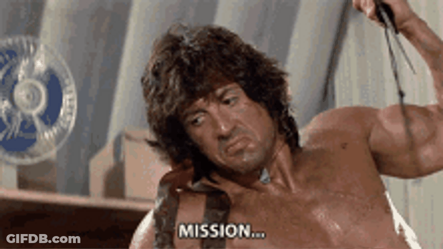 First Kill Sylvester Stallone John Rambo Mission Accomplished GIF