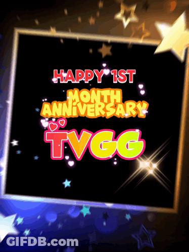 First Month Anniversary Greeting Card GIF
