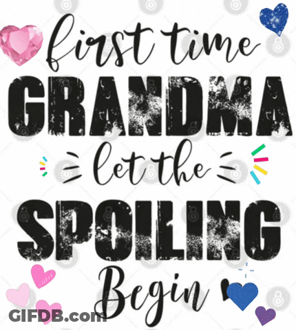 First Time Grandma Spoiling With Hearts GIF