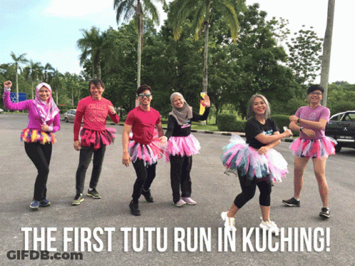First Tutu Run In Kuching Malaysia GIF
