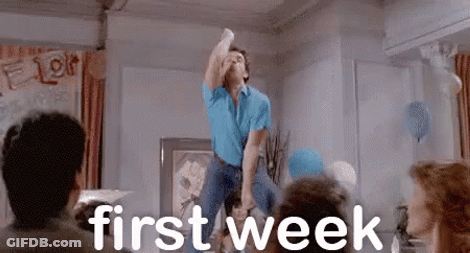 First Week Dance Work Anniversary Meme GIF
