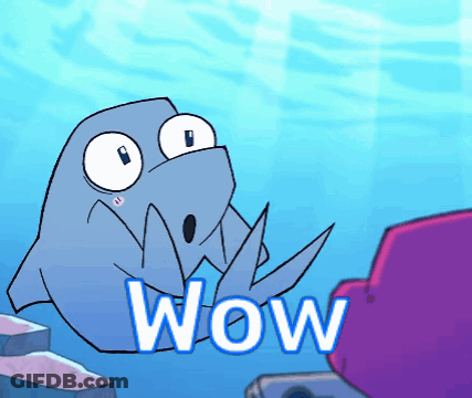 Fish Cartoon Saying Wow GIF