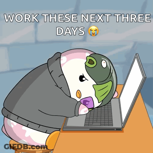 Fish On Laptop Saying Work GIF