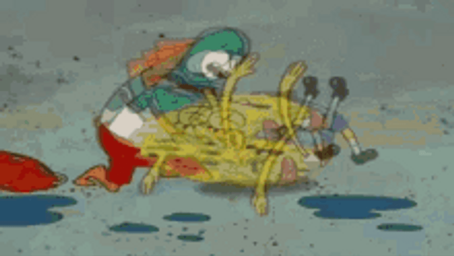 Fish Sad About SpongeBob SquarePants's Death GIF