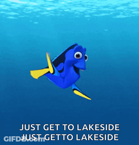 Fish Saying Just Get To Lakeside GIF