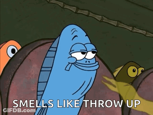 Fish Saying Smells Like Throw Up GIF