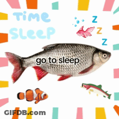 Fish Saying Time Sleep Go To Sleep GIF