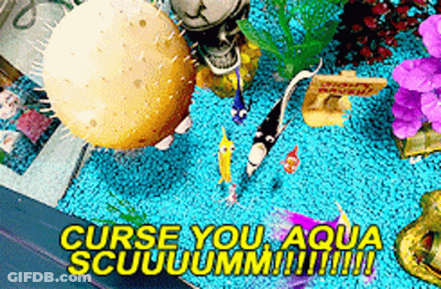 Fish Tank Curse You Aqua Scuuuumm GIF