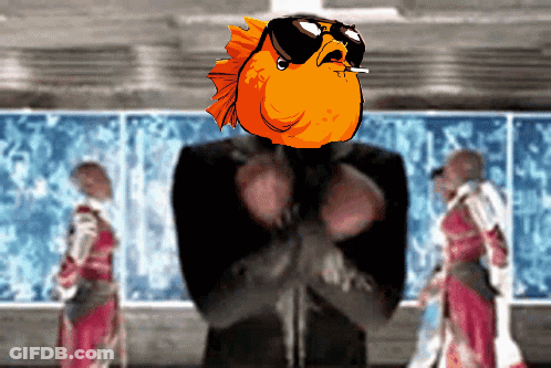 Fish Wearing Sunglasses And Cigarette GIF