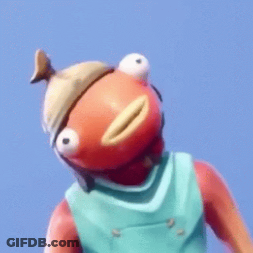 Fish With Hat Blue Vest Green Shirt GIF
