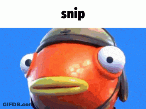 Fish With Snip Written On It GIF