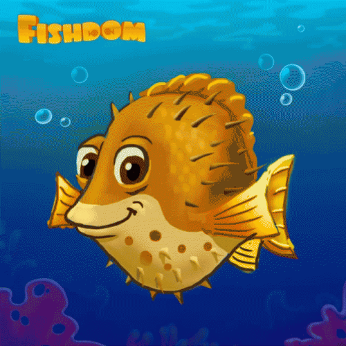 Fishdom Pufferfish Chubby Cheeks GIF