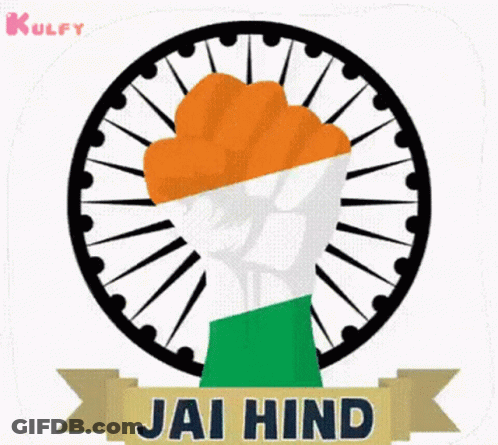 Fist In Indian Flag Colors Jai Hind GIF