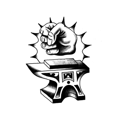 Fist Pounding On Anvil GIF