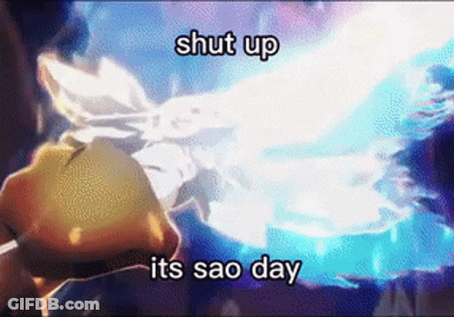 Fist Saying Shut Up Its Sao Day GIF