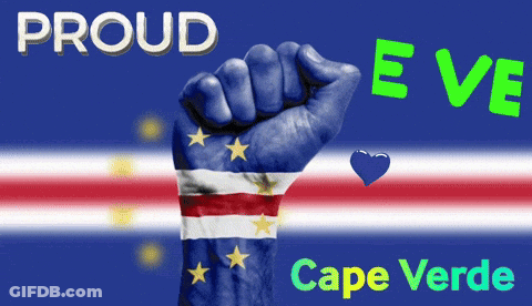 Fist With Cape Verde Flag And Words Proud E Ve Cape Verde GIF