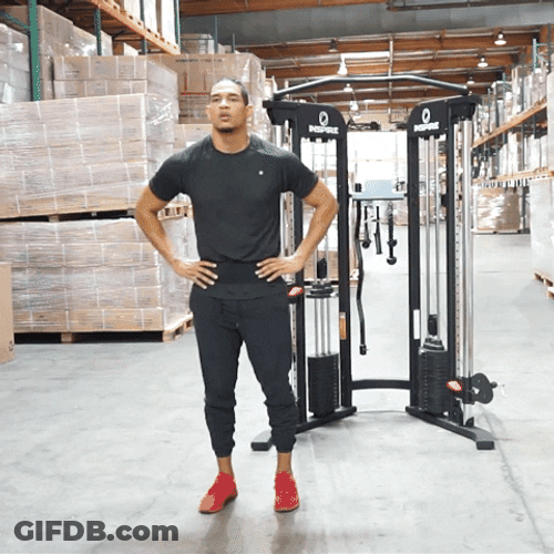 Fit Guy Lunge Training GIF