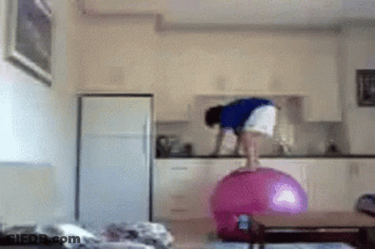 Fitness Ball Fails GIF