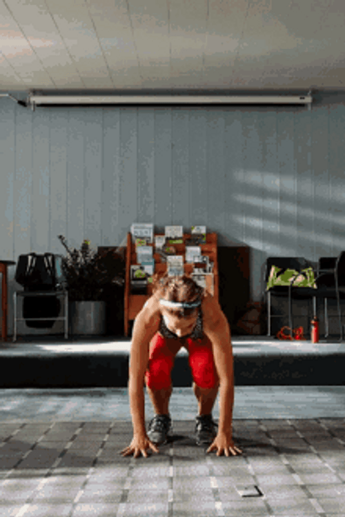 Fitness Full Body Burpee Exercise Succession GIF