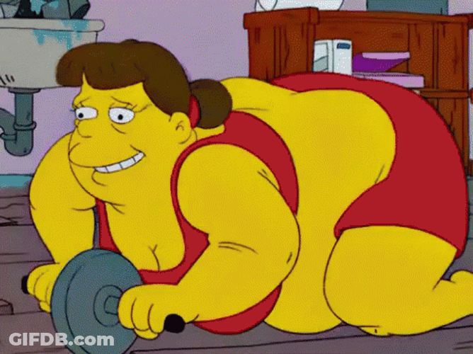 Fitness Funny Simpsons Cake GIF